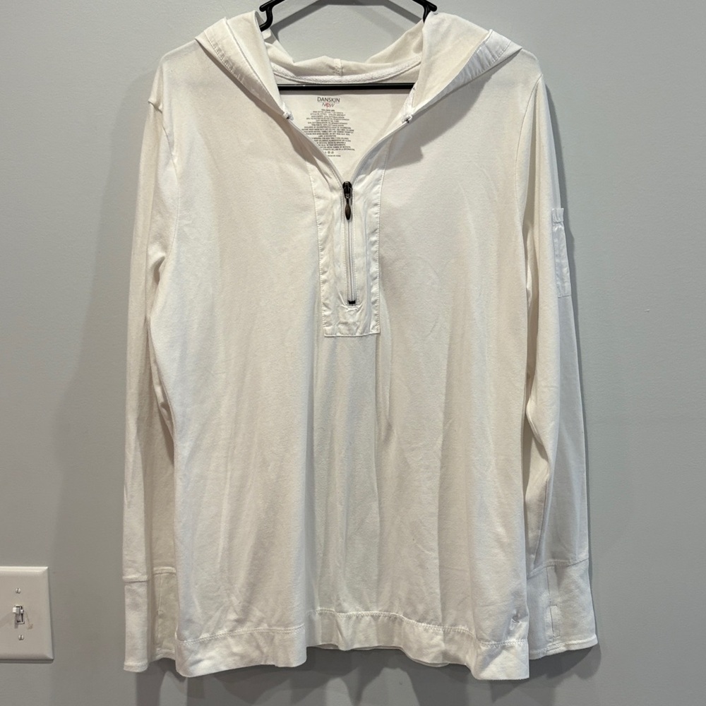 Best for xl Danskin Now White Hooded Top